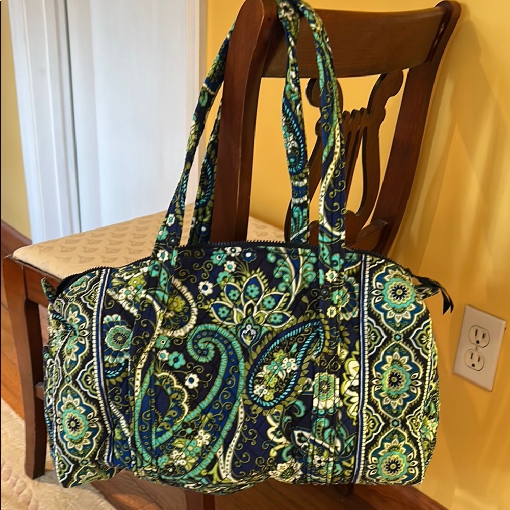 Vera Bradley Green and Blue Patterned Women's Bag